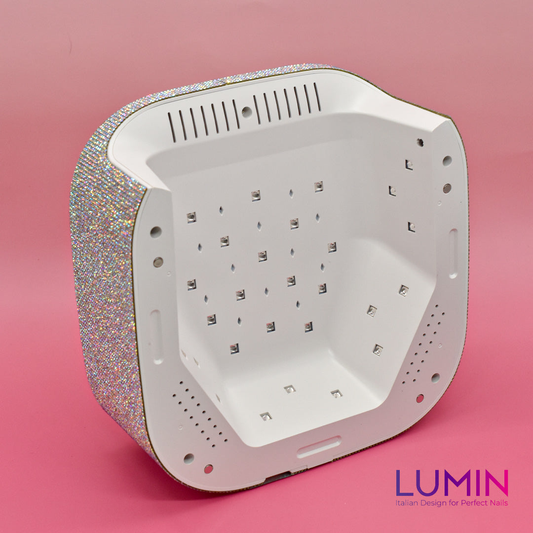 LUMIN S9 WHITE STRASS LAMPADA UV LED 48W con Display, Timer, Sensore automatico