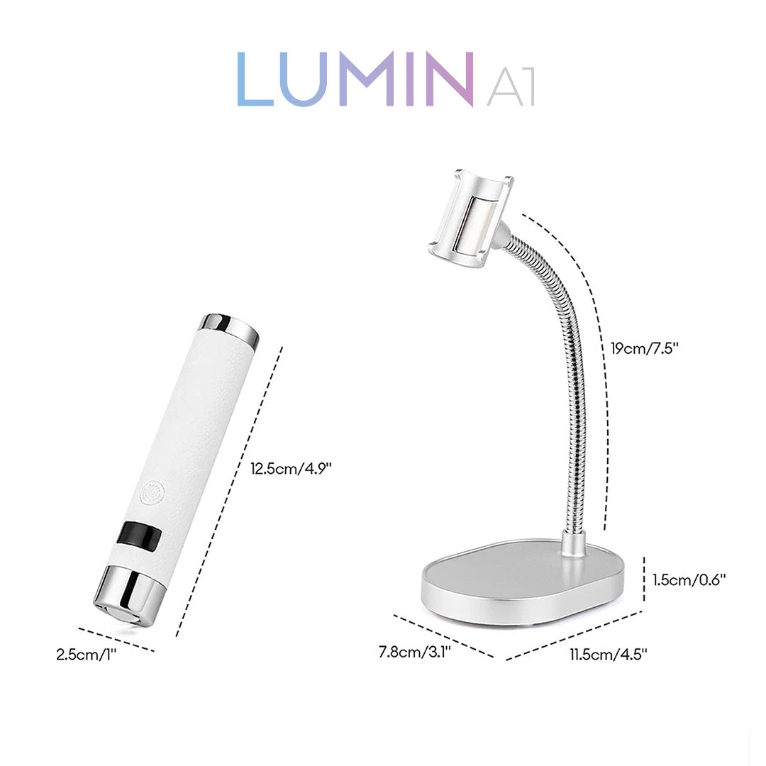 LUMIN A1 Lampada UV Led Portatile con AI 5W - NERO